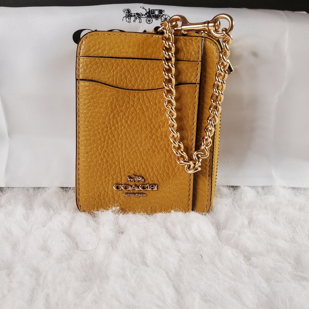 Coach Leather Zip Card Case